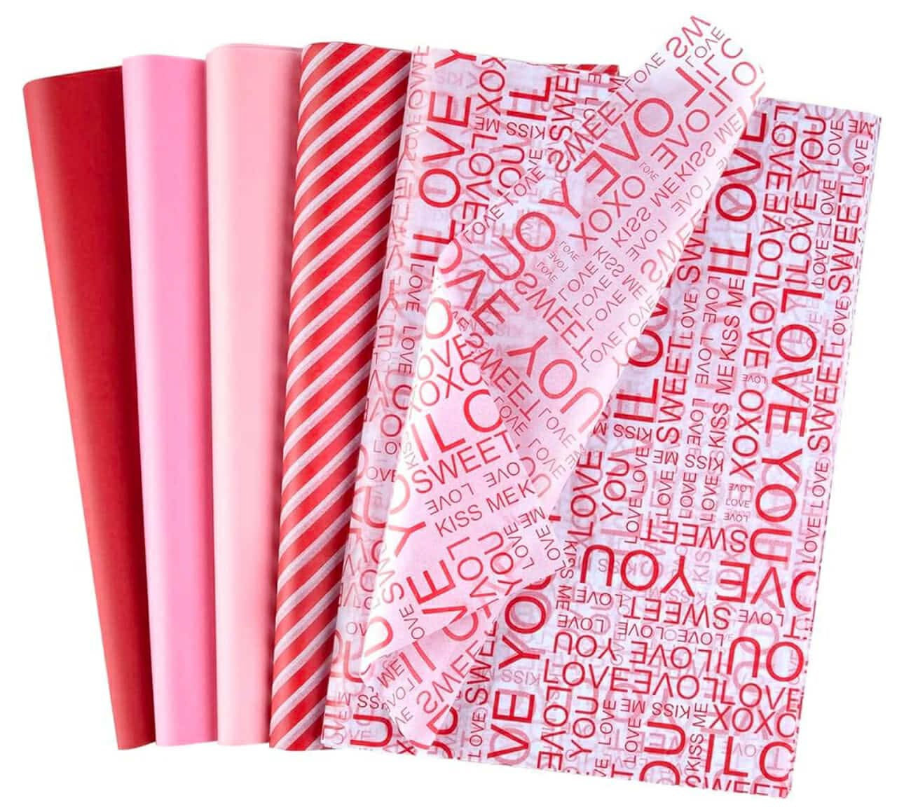 14.5x20” Ast. Valentine Tissue Paper