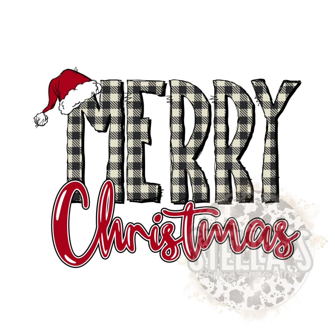 Rustic Plaid Christmas Stickers