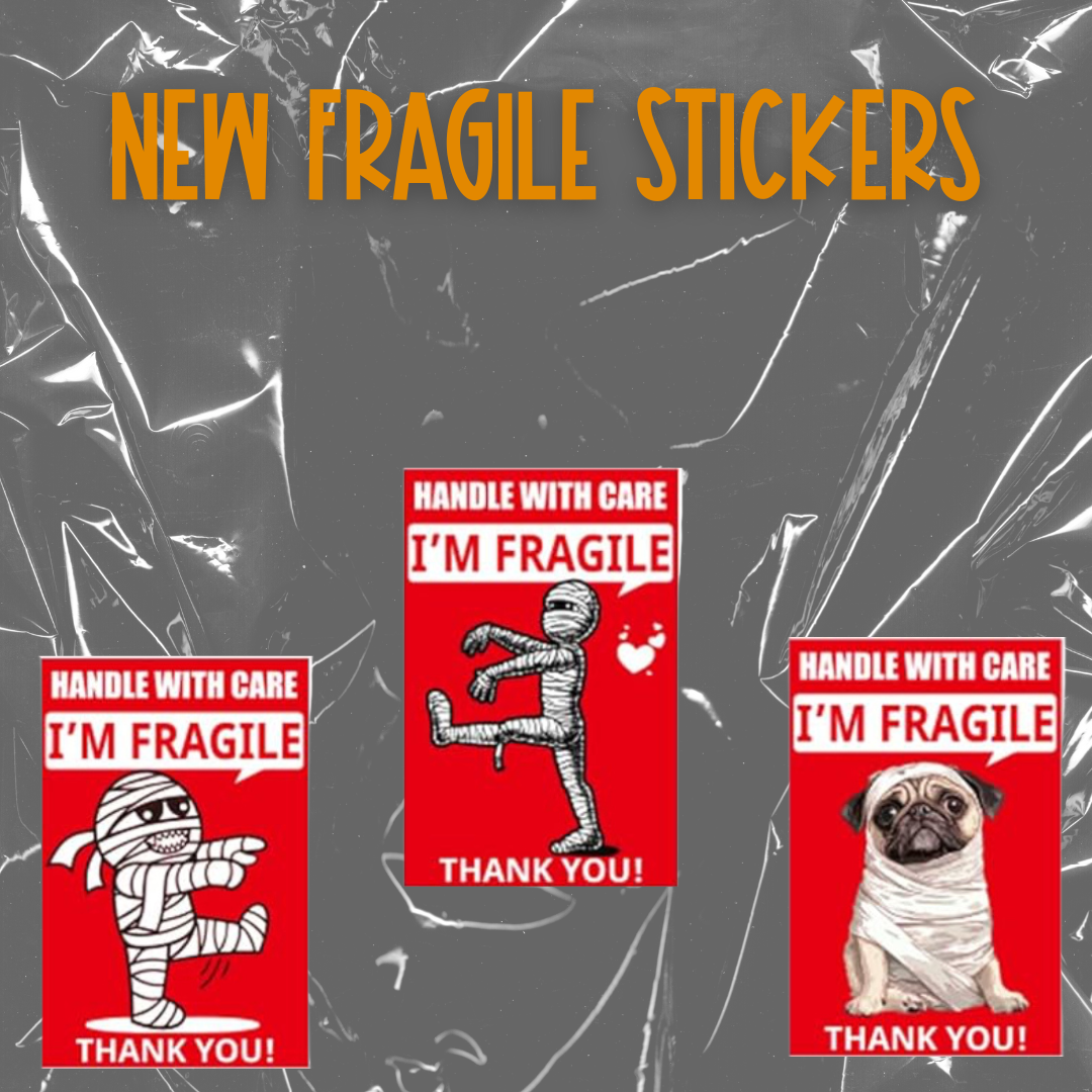 Assorted Funny Fragile Stickers