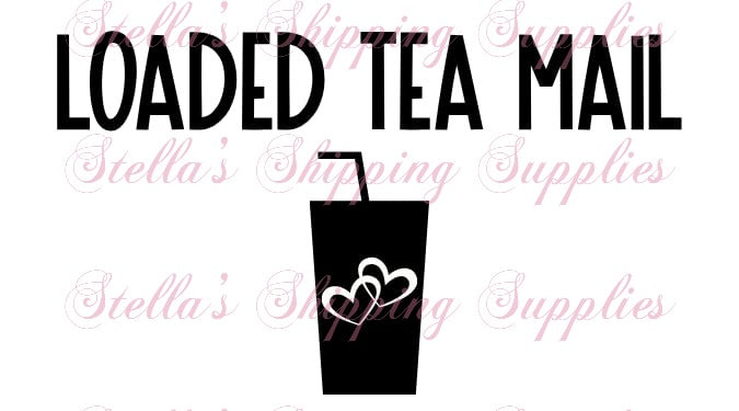 2.25x1.25” Loaded Tea Mail Thermal Stickers