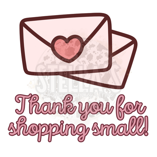 TY For Shopping Small Stickers