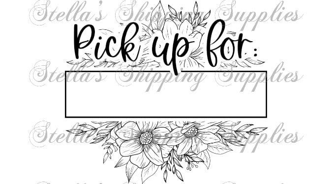 2.25x1.25” PU Floral Box Thermal Stickers