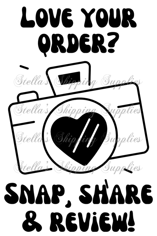 2.25x1.25” Snap, Share & Review Thermal Stickers