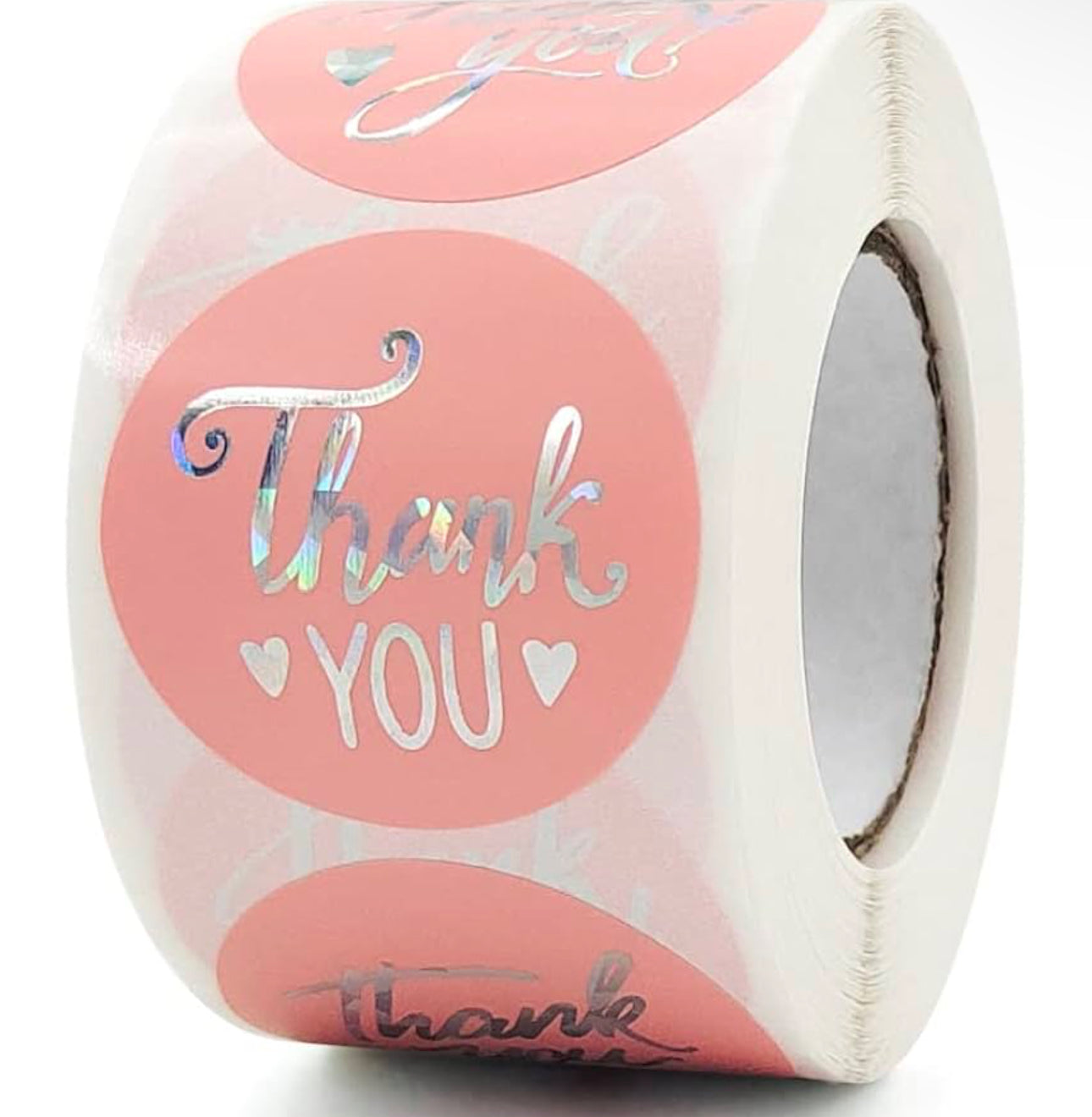 Pink Holographic TY Stickers