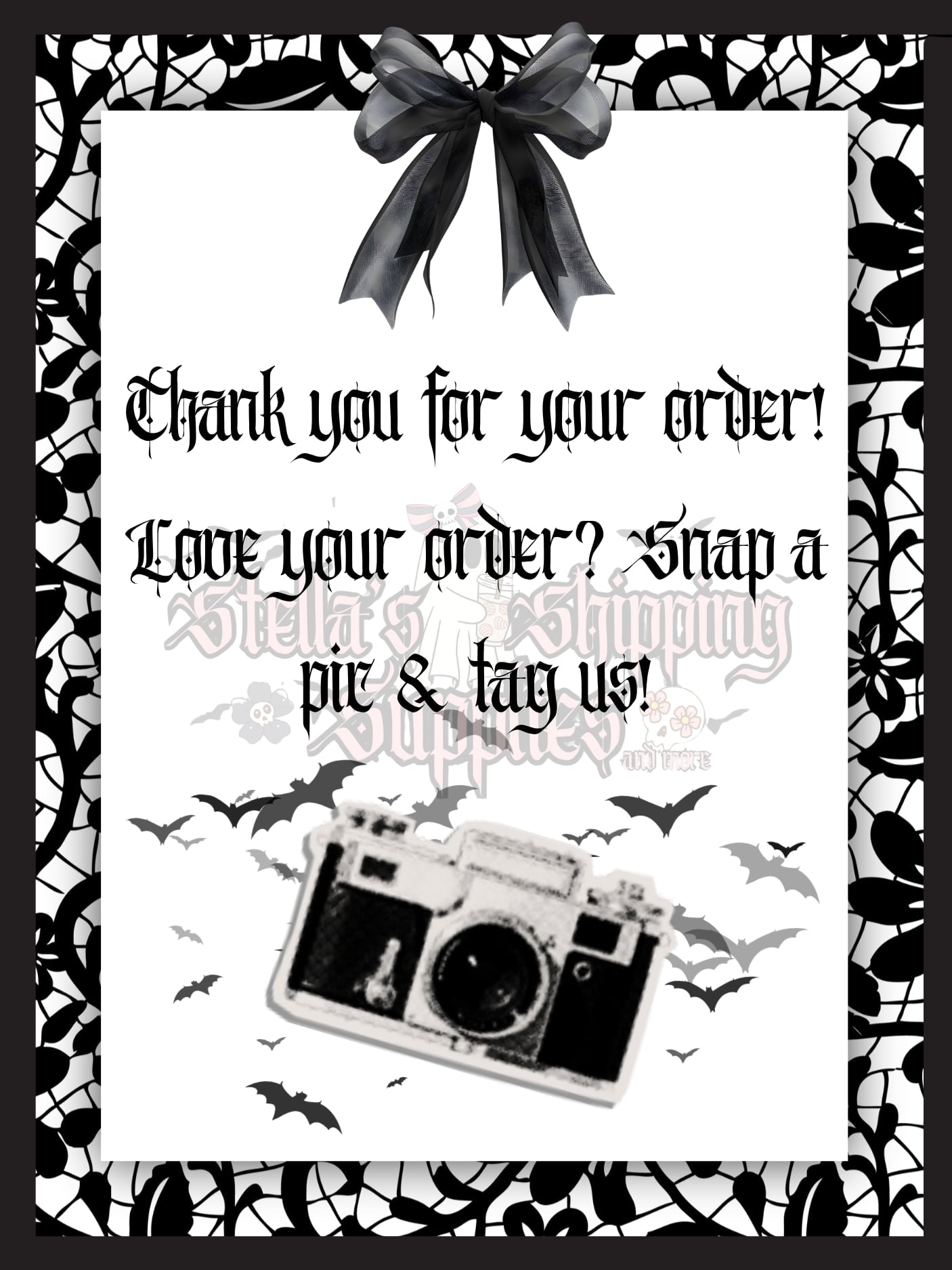Gothic Snap A Pic Cards