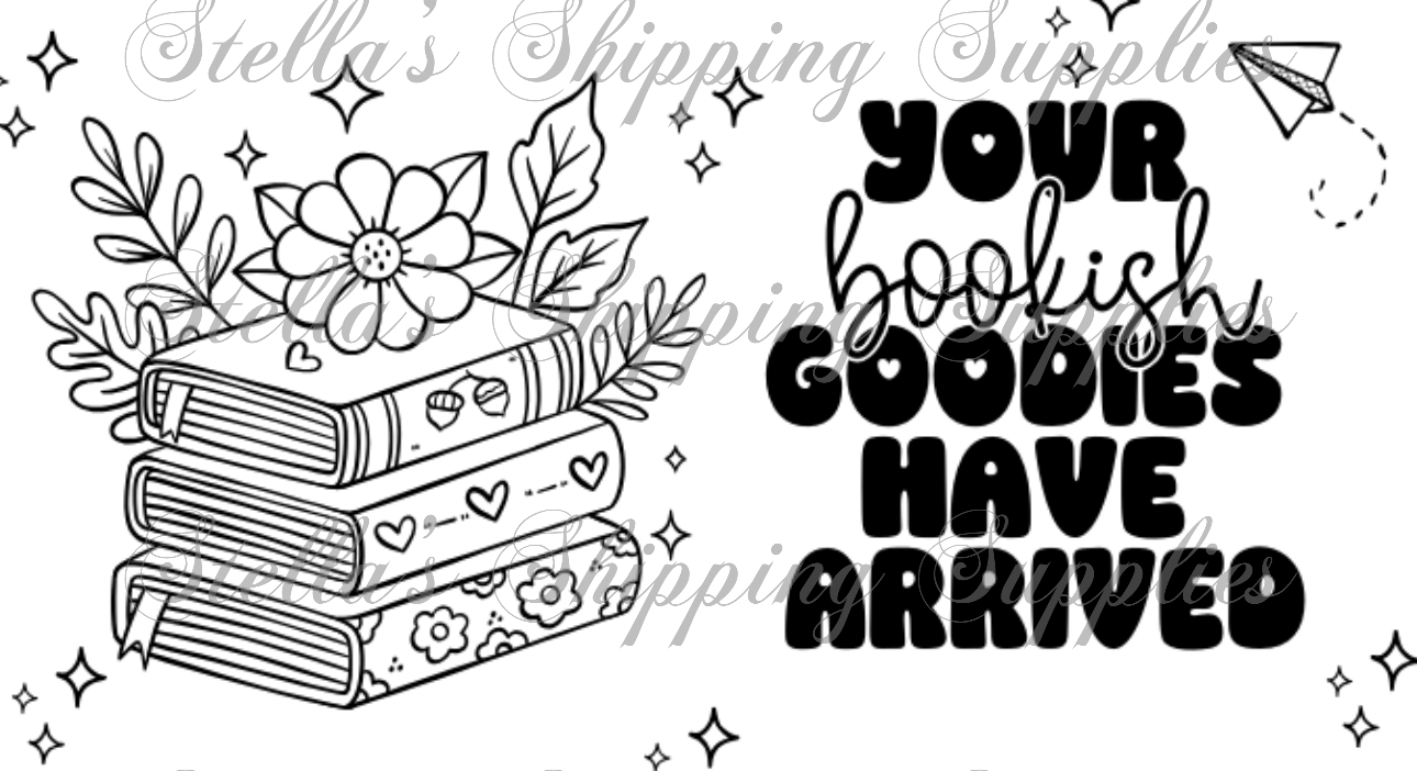 2.25x1.25” Bookish Goodies Thermal Stickers
