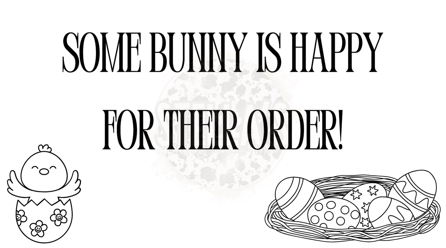 2.25x1.25” Happy For Their Order Thermal Stickers