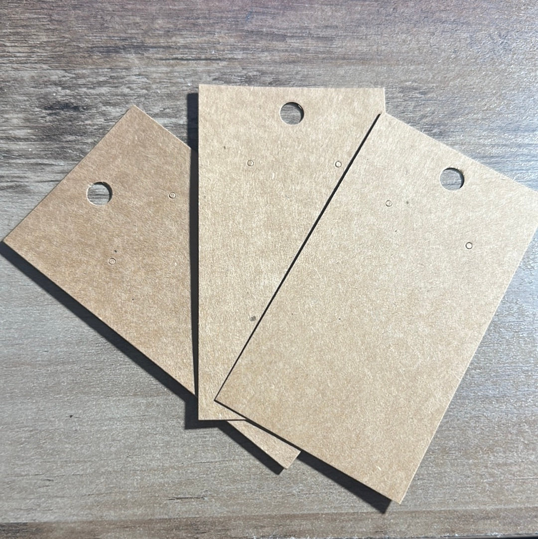 Kraft Brown Earring Cards