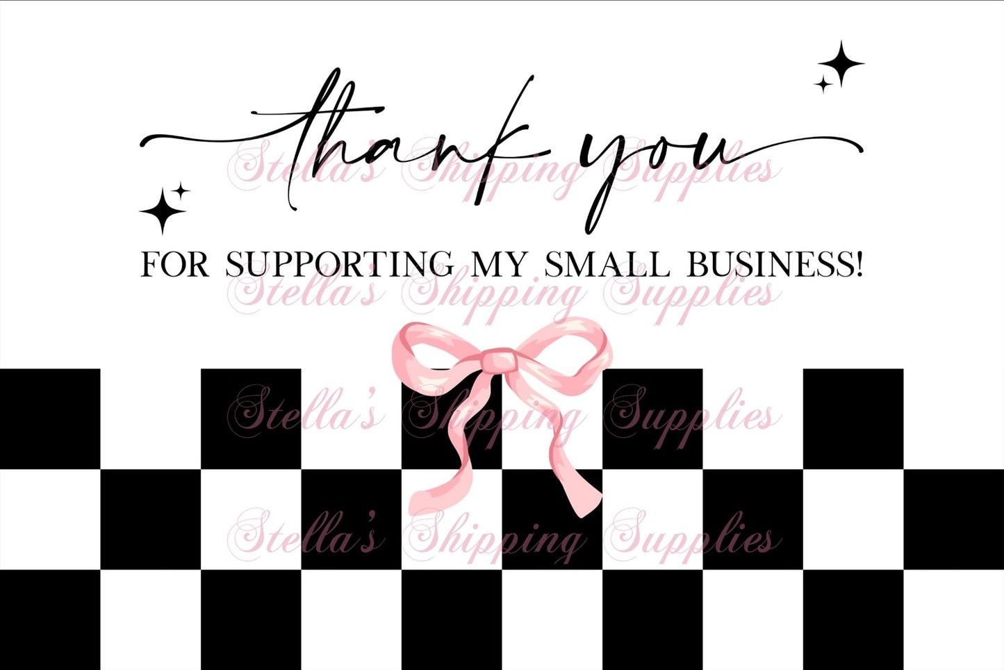 Jumbo TY Cards - Checkered