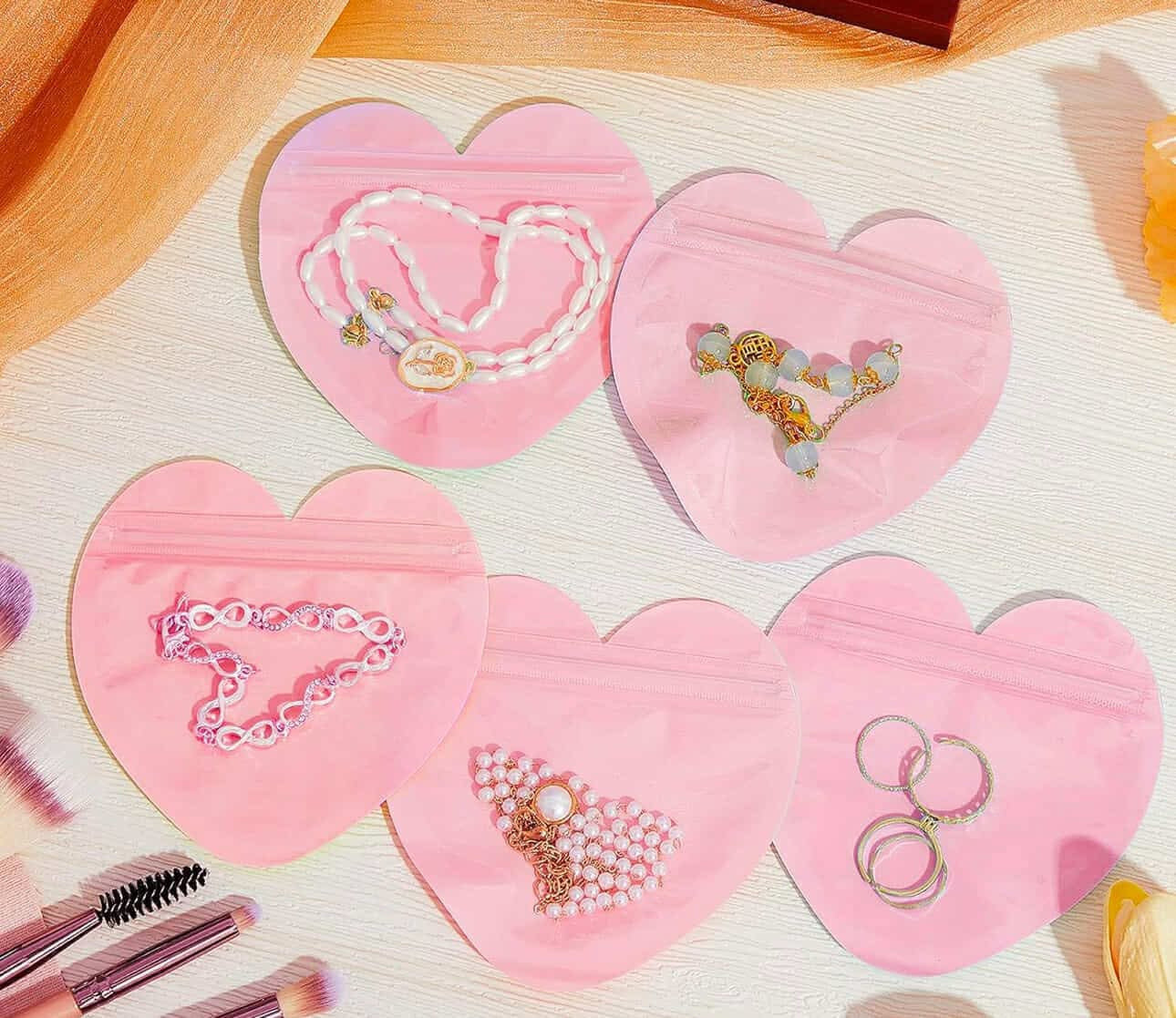 Heart Resealable Bags