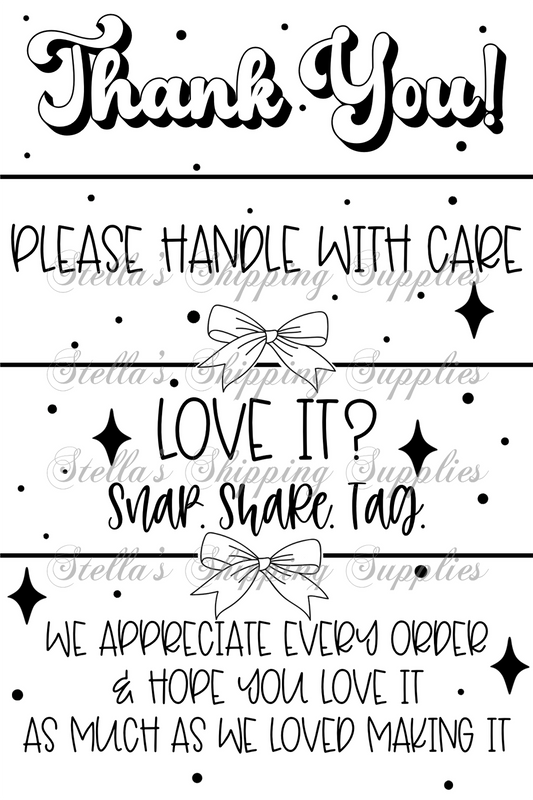 4x6 Bow Snap-Tag-Share Thermal Sticker