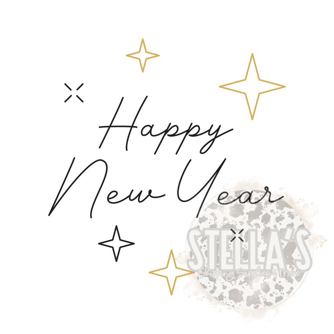 Basic Happy New Year Stickers