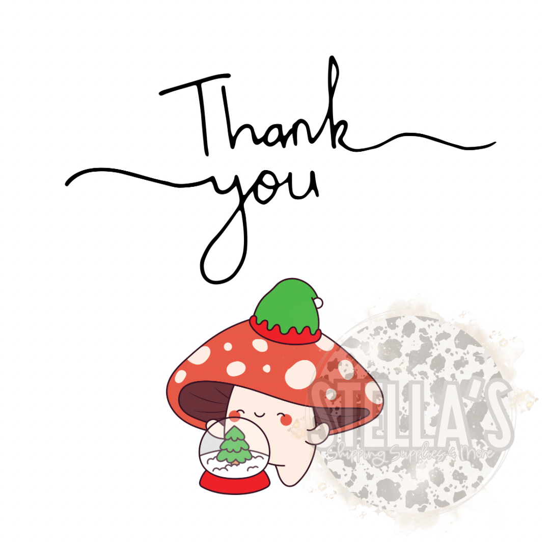 Mushroom Thank You Stickers