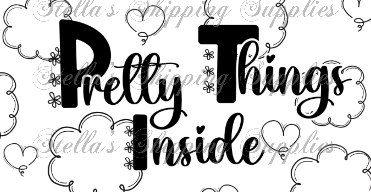 2.25x1.25” Pretty Things Inside Thermal Stickers