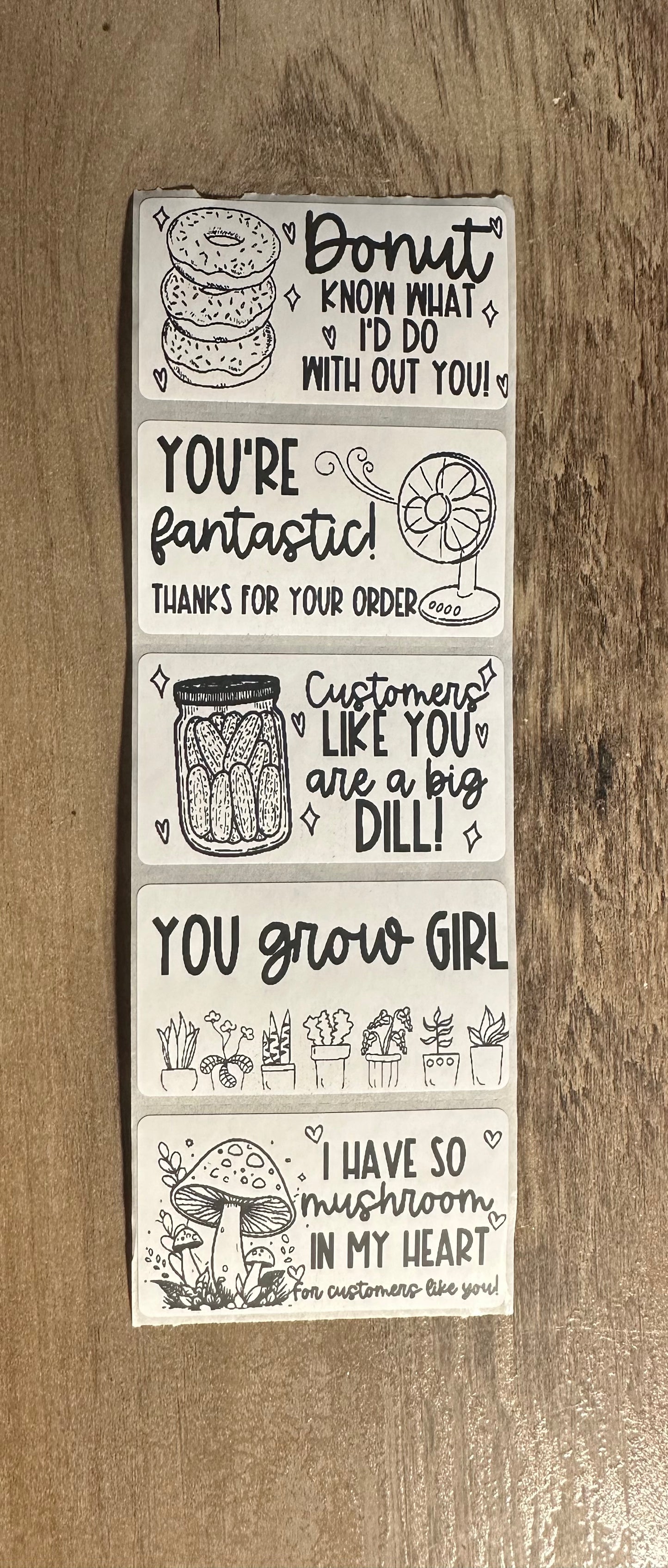 New Pun Thermal Stickers