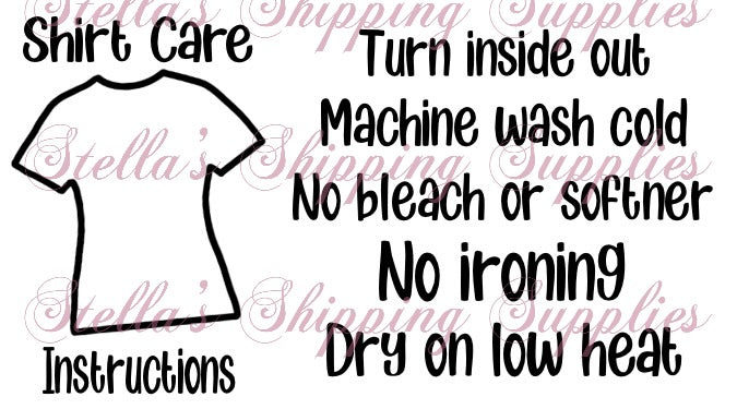 Shirt Care Thermal Stickers