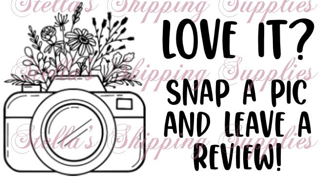 Leave A Review - Camera Thermal Stickers re