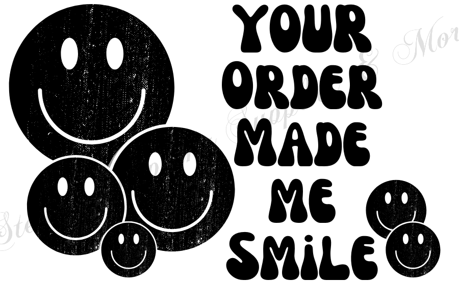 Distressed Smiley Thermal Stickers