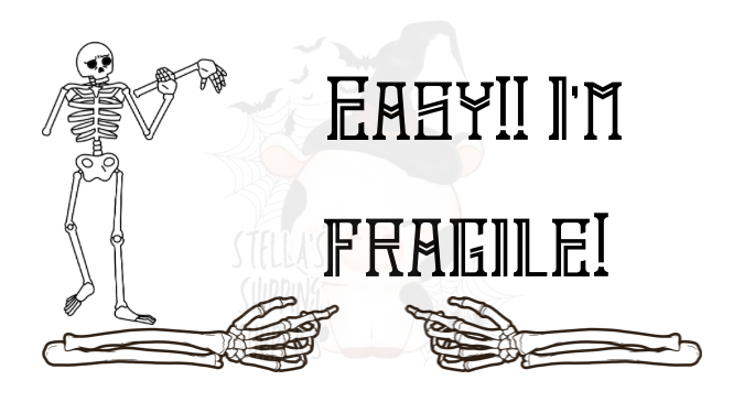 Easy Skelly Fragile Thermal Stickers