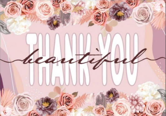 4x6 Floral Boho TY Cards