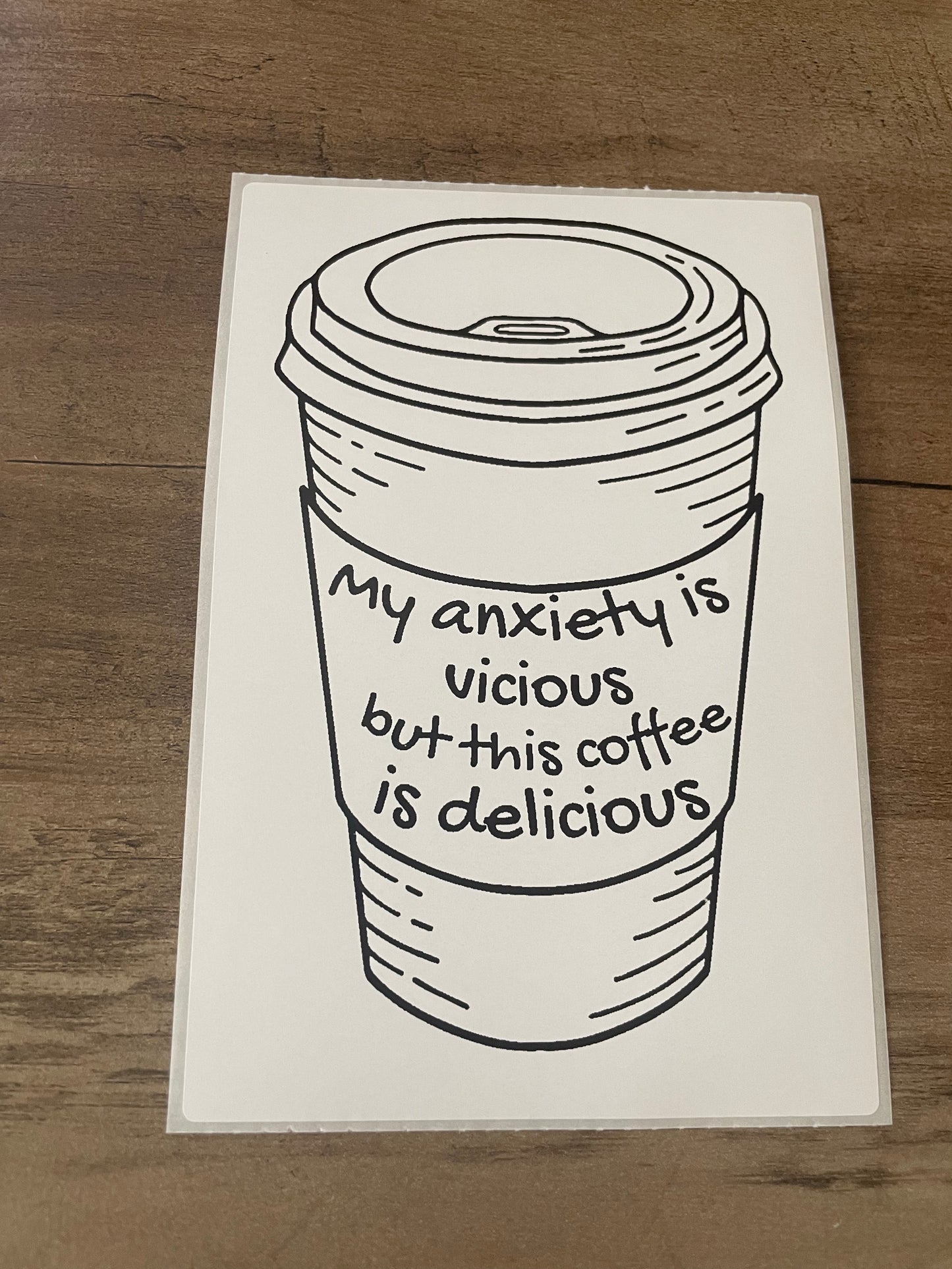 4x6 Anxiety Thermal Sticker