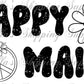 2.25x1.25” Groovy Happy Mail Thermal Stickers