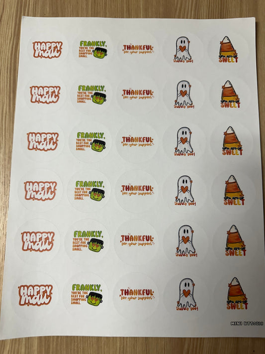Assorted Halloween Sticker Sheet