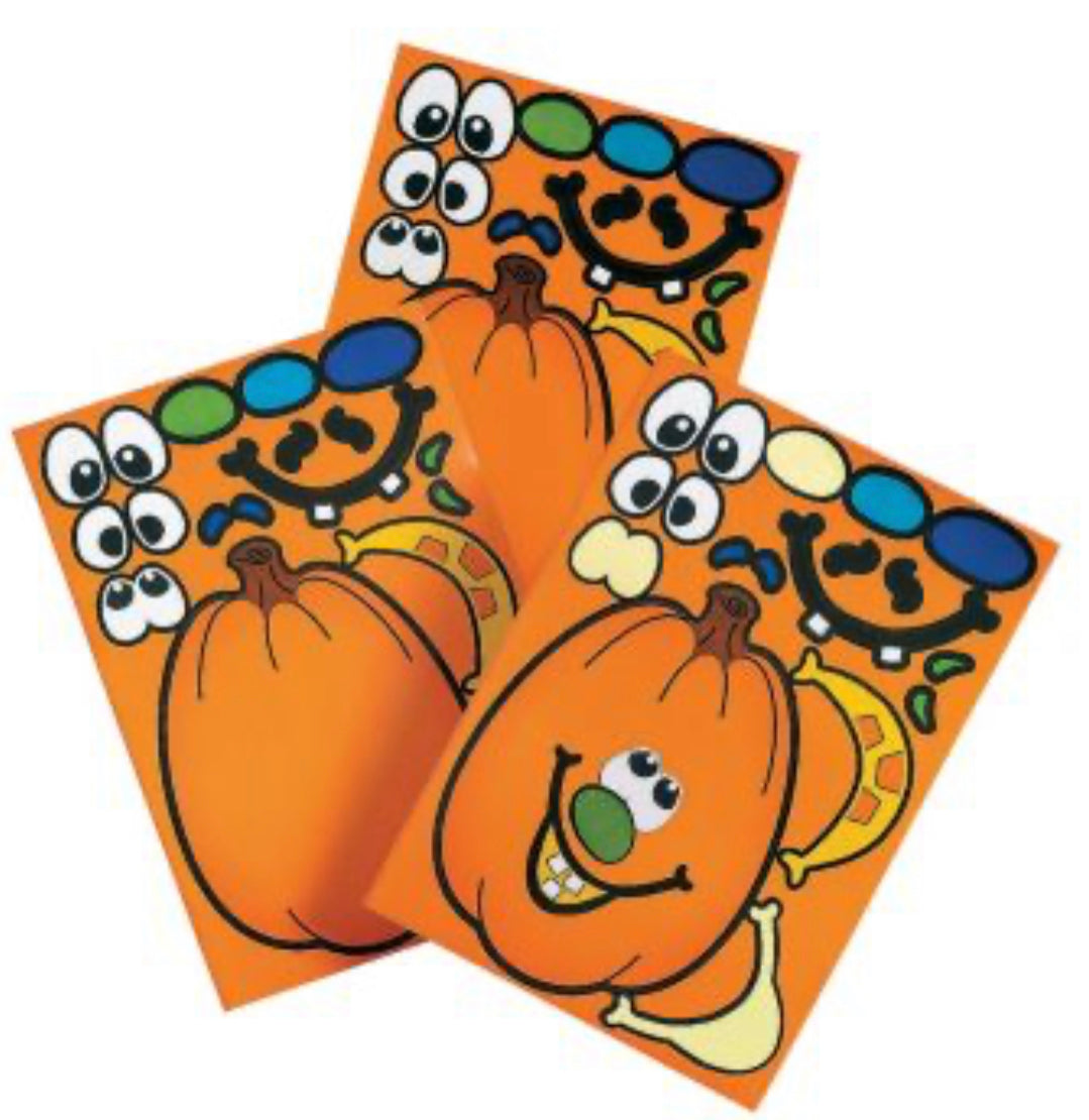 DIY Pumpkin Face Sticker Sheet