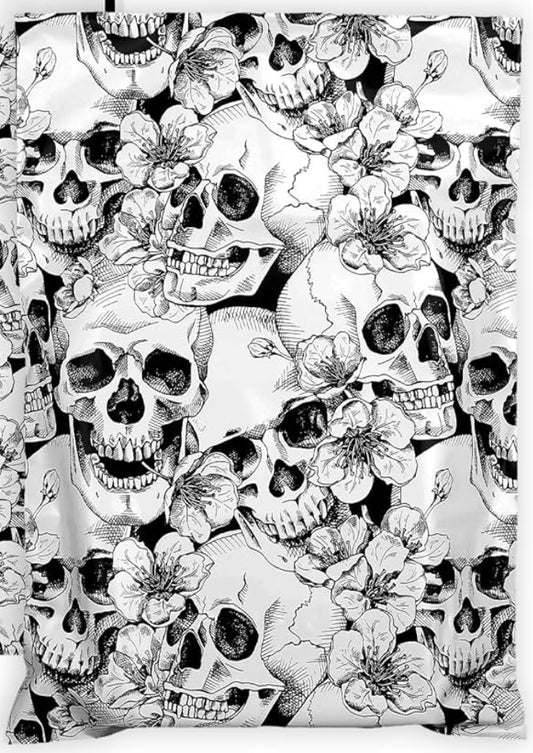 10x13 Floral Skull