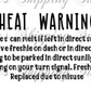 2.25x1.25” Heat Warning Thermal Stickers