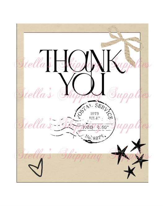 Vintage Thank You Stickers