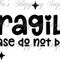 2.25x1.25” Fragile - Do Not Bend - Stars Thermal Stickers
