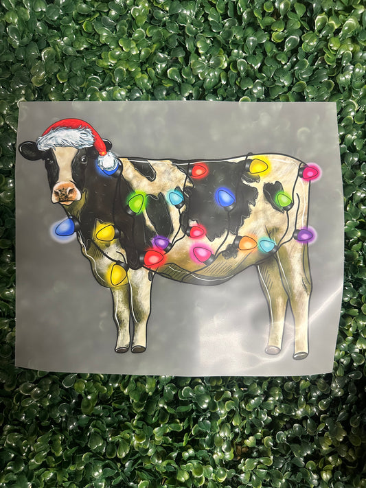 Festive Cow Adult Transfer