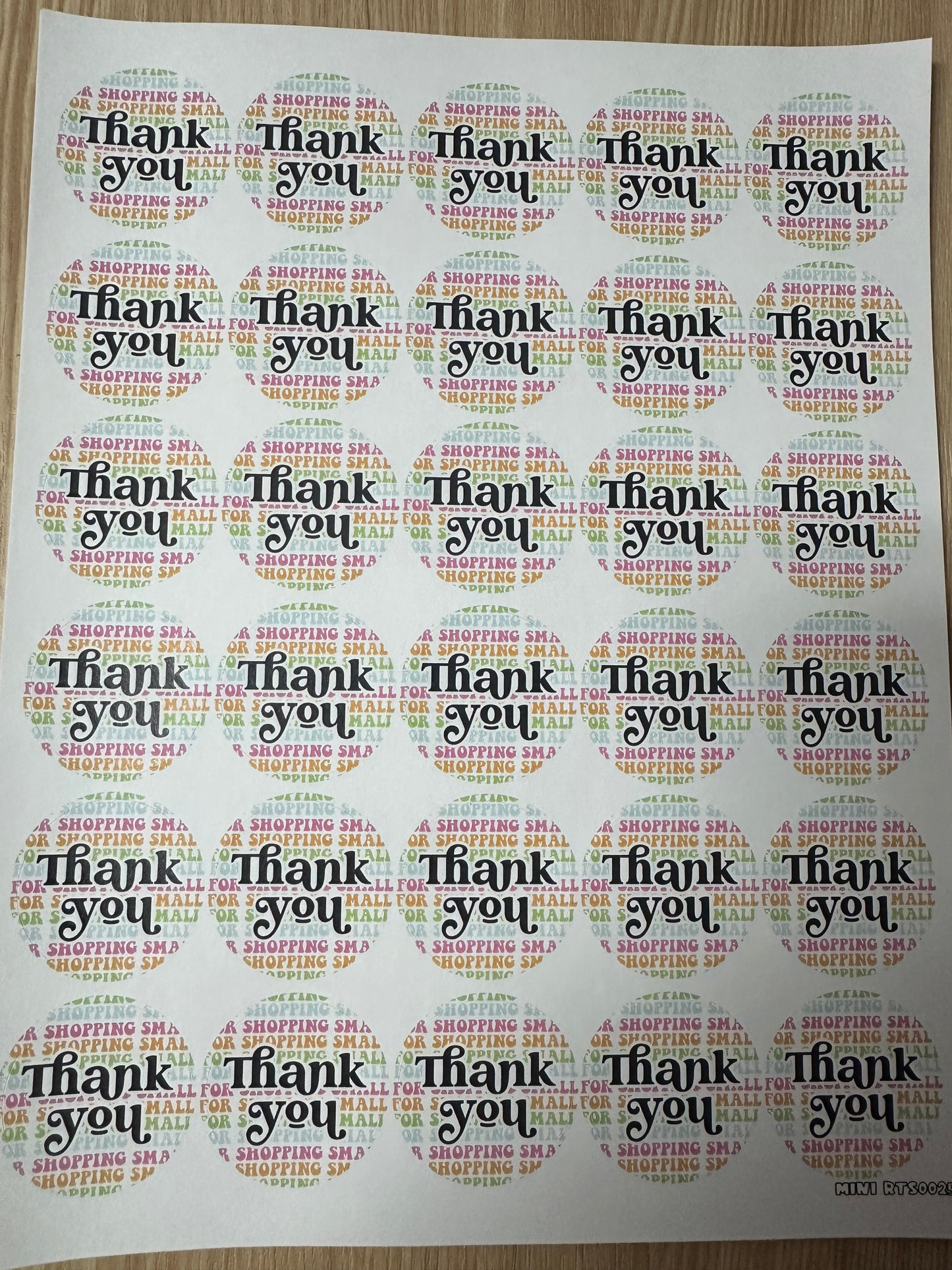 Assorted Rainbow TY Sticker Sheet