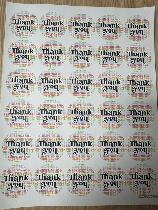 Assorted Rainbow TY Sticker Sheet