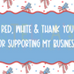 Patriotic Bow Thank You Cards