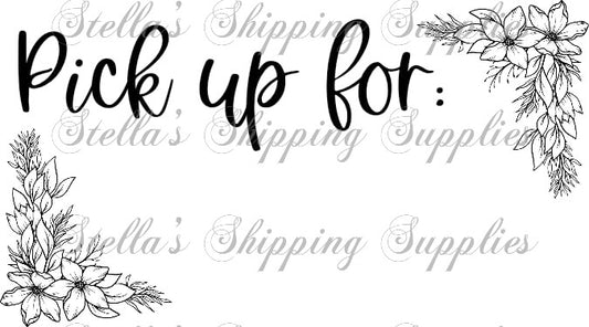 2.25x1.25” PU Floral Border Thermal Stickers