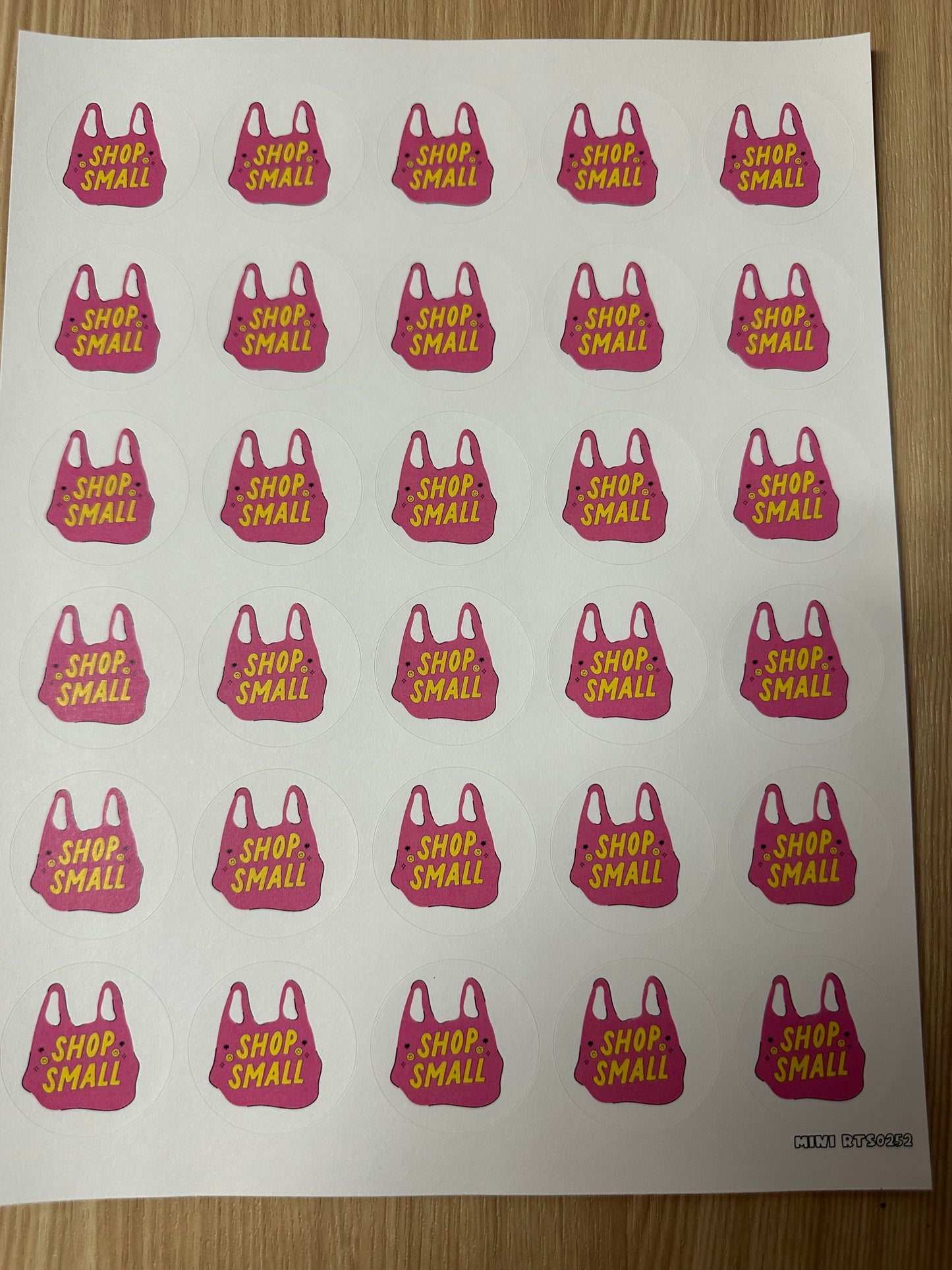 Assorted Shopping Bag Sticker Sheet