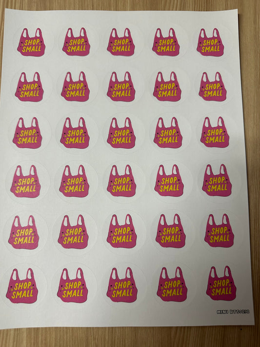 Assorted Shopping Bag Sticker Sheet
