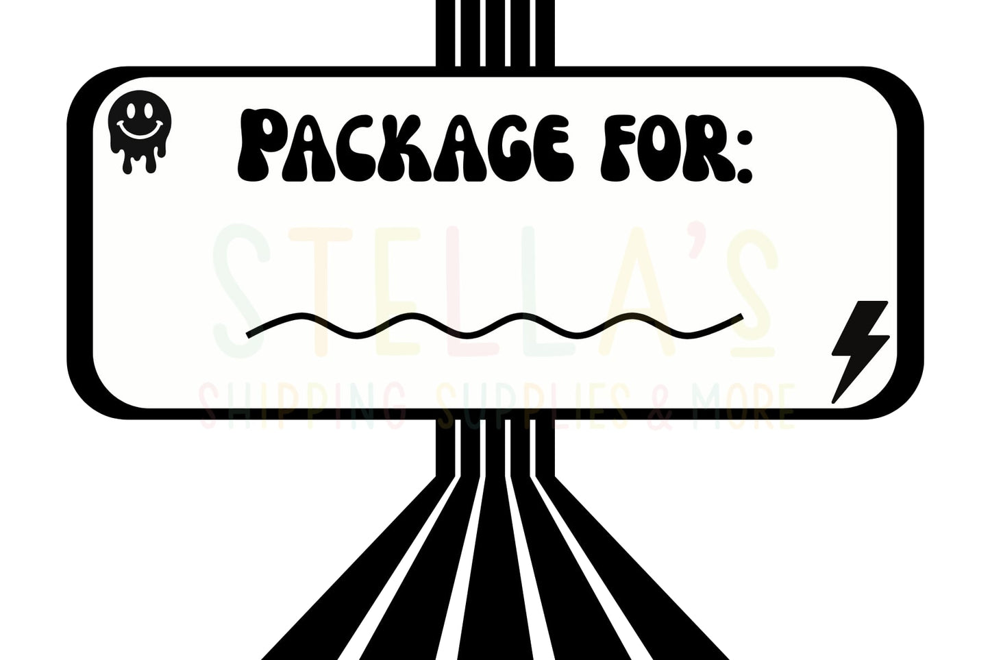 4x6 Retro Package For Pickup Thermal Sticker