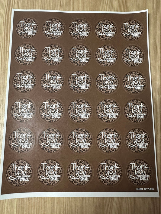 Assorted Cheetah Sticker Sheet