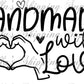 2.25x1.25” Handmade With Love Thermal Stickers