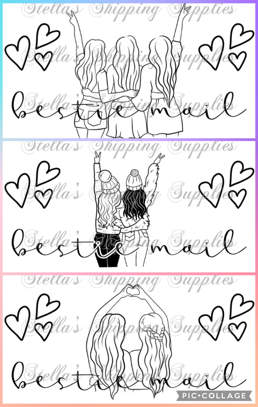 2.25x1.25” Bestie Mail Thermal Stickers