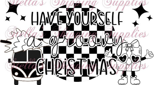 Have Yourself A Groovy Christmas Thermal Stickers