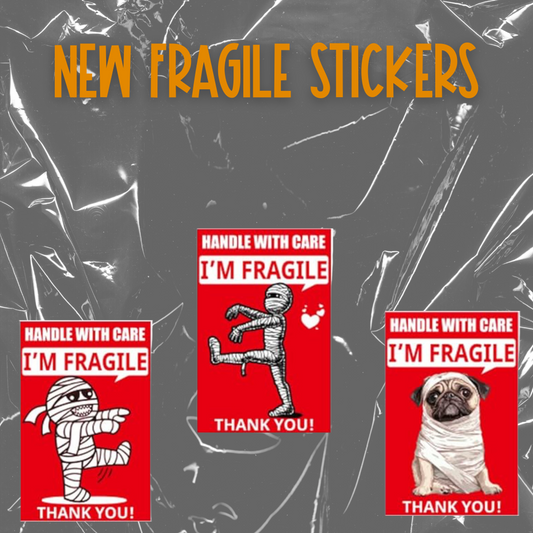 Assorted Funny Fragile Stickers