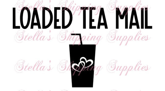 2.25x1.25” Loaded Tea Mail Thermal Stickers
