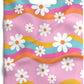 9x12 Pink Daisy Retro Merch Bags