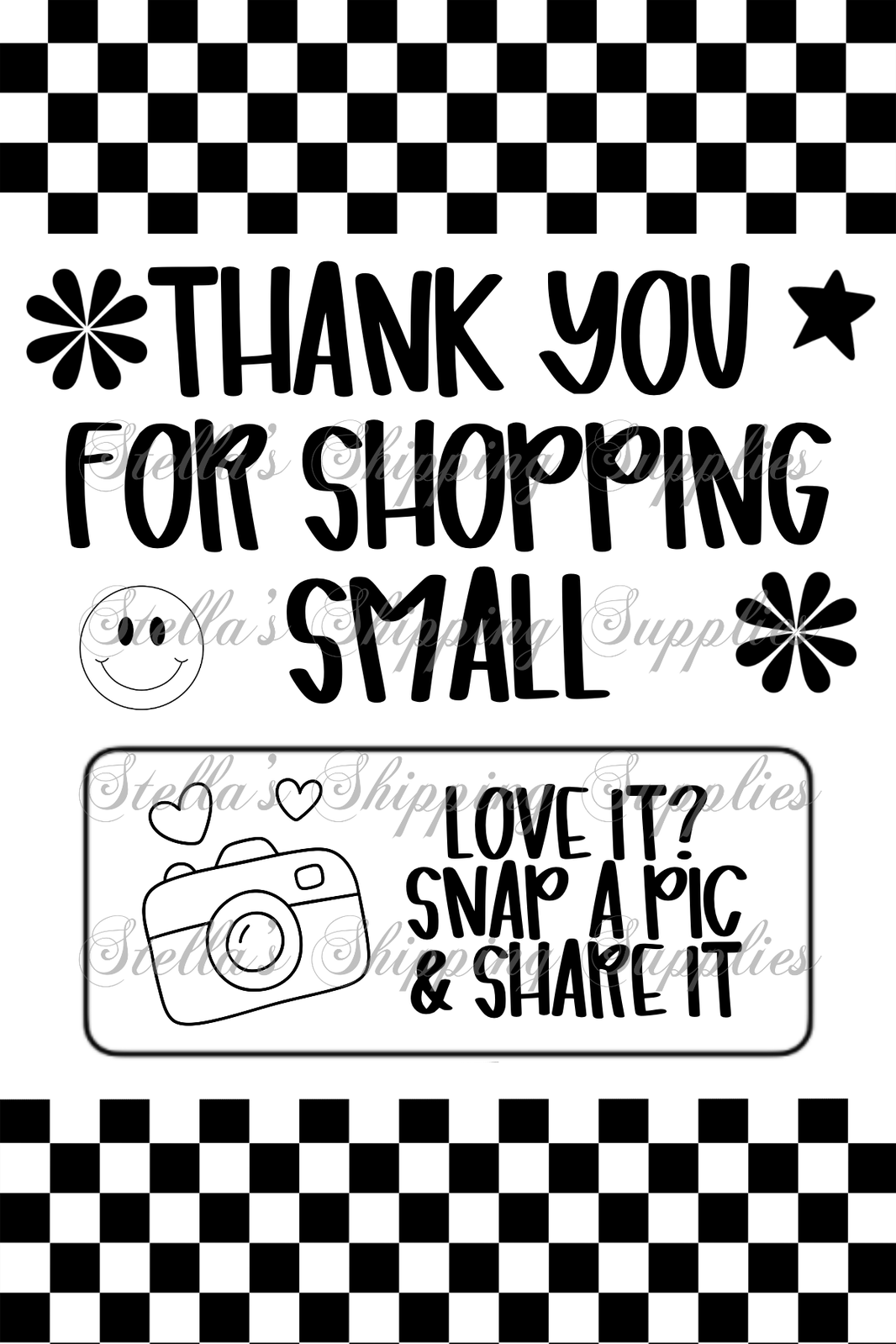 4x6 Snap A Pic - Trendy Checkered Thermal Sticker