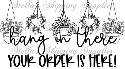 2.25x1.25” Hang In There Thermal Stickers