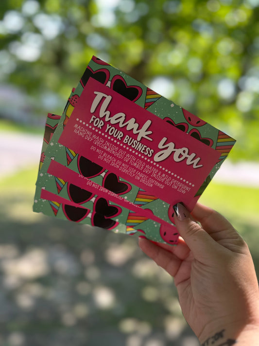 4x6 Summer Vibe TY/Instruction Cards
